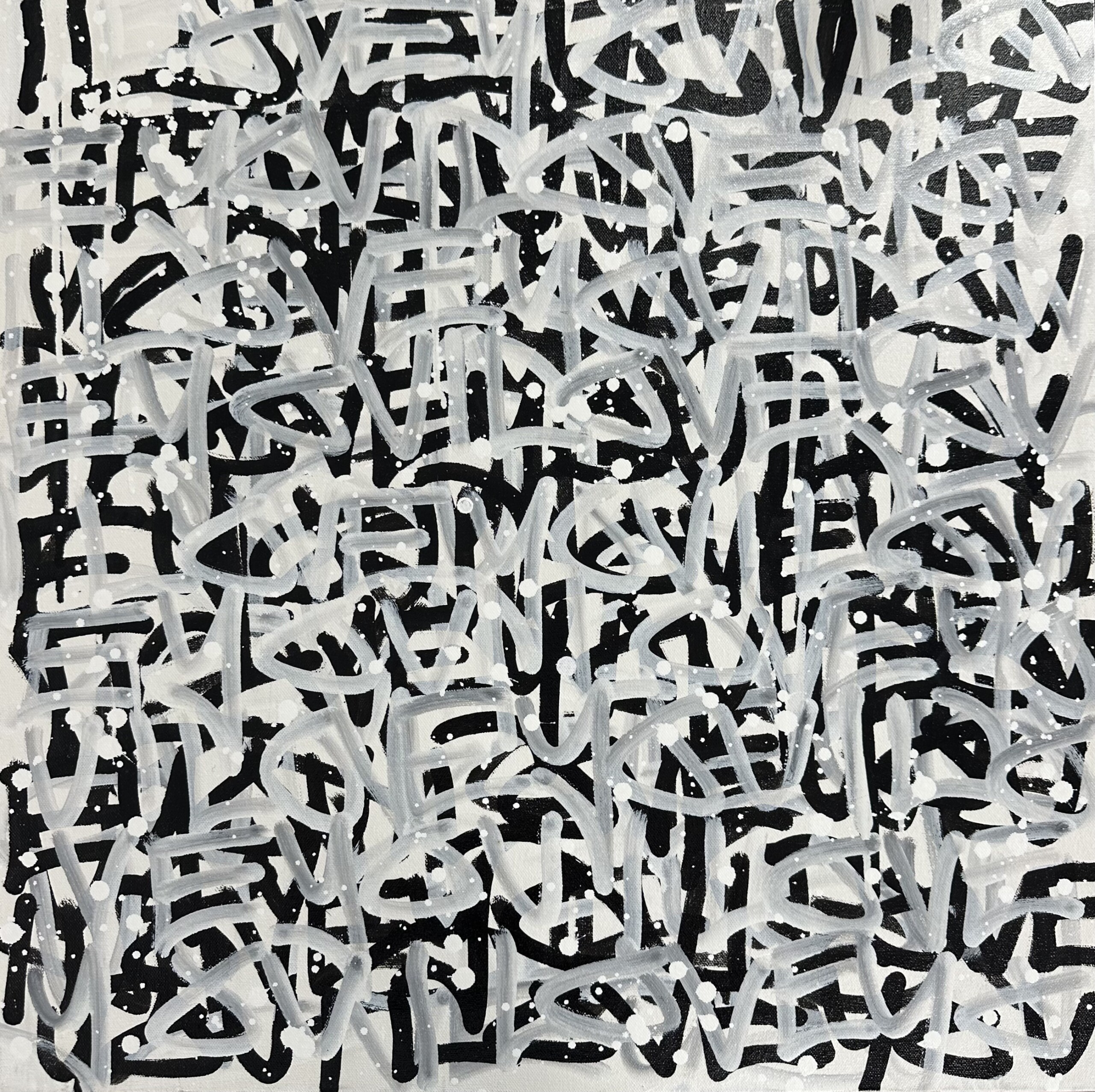 Abstract black and white calligraphic pattern artwork. Abstract black and white calligraphic pattern artwork.